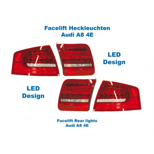 Facelift LED Rear Lights - Lights Only - Audi A8 4E