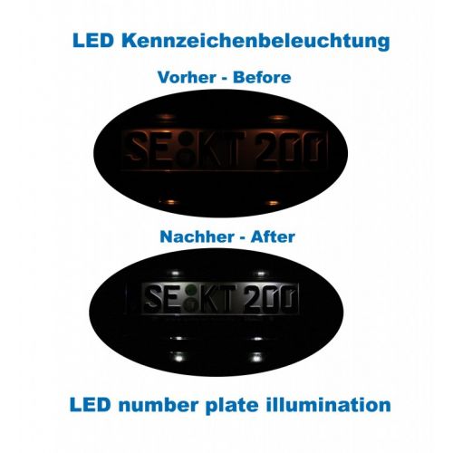 Bundle LED number plate illumination Audi A4 8K
