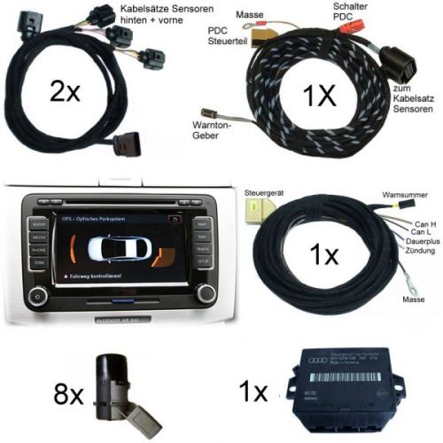 Genuine VW OEM Retrofit Kit - OPS Parking Sensors - Front - T5 7E