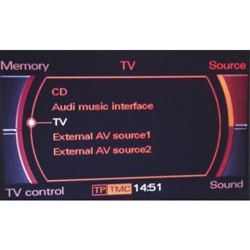 Audi RNSE TV RECEPTION (analogue and digital)