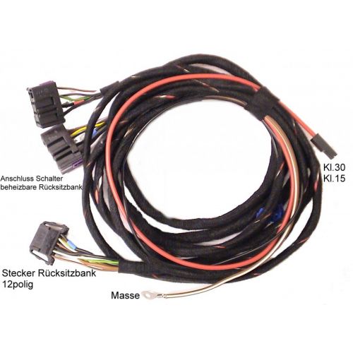 Seat Heating - Rear Harness - Audi A4 B6/8E