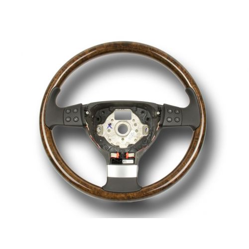 Original VW Golf 5 V Jetta walnut steering wheel multifunction