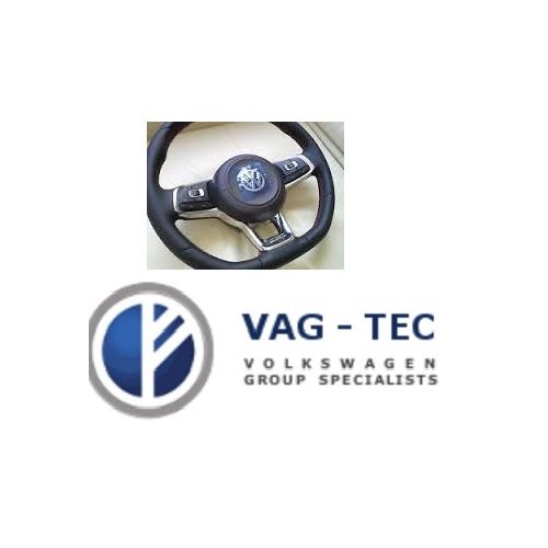 VW GTI Multifunction Sports Steering Wheel - RED stitch