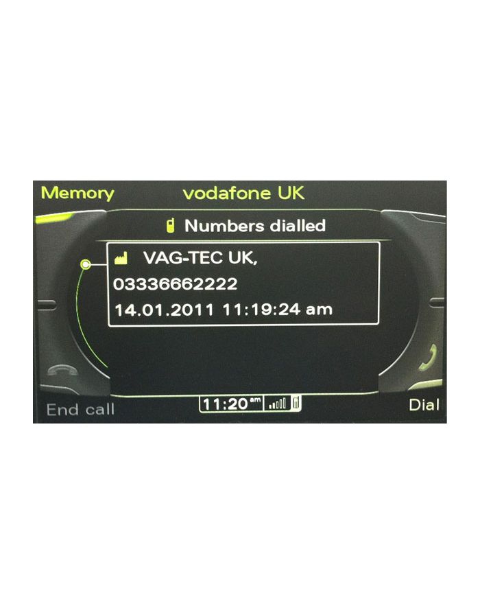 Audi 3G MMI Bluetooth Telephone Interface