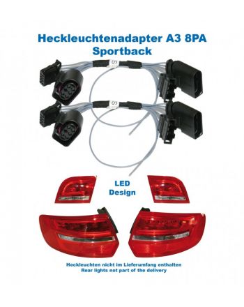 Facelift LED Rear Lights - Adapter - Audi A3 8PA Sportback