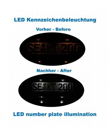 Bundle LED number plate illumination Audi A5 8T