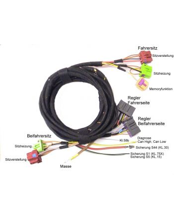 Seat Heating + Electric Memory Seats - Harness - VW Golf 4