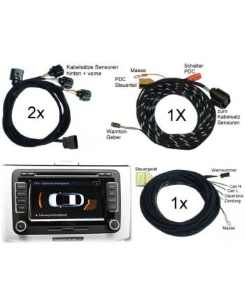 Genuine VW OEM Retrofit Kit - OPS Optical Parking Sensors - Front & Rear - Golf 6 VI