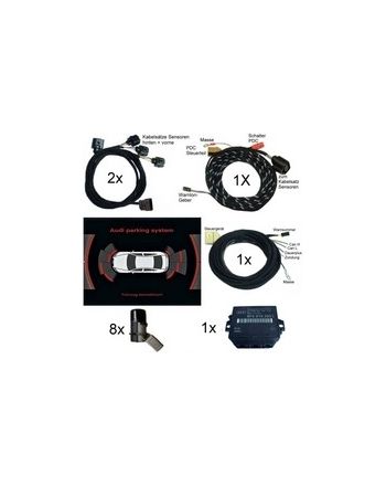 Genuine Audi OEM Retrofit Kit - OPS Optical Parking Sensors Front + Rear - A6 4F