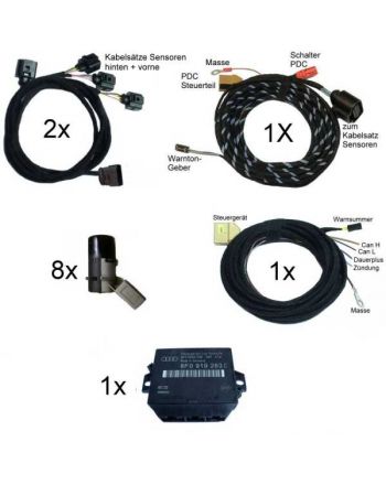 APS+ Parking System Plus - Front + Rear - Audi A4 8H cabriolet