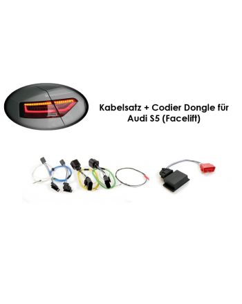 Wiring harness + coding dongle LED Rear Lights Audi A5/ S5 Facel