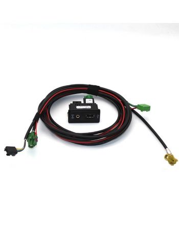 Genuine OEM Retrofit Kit - Apple Carplay, Android Auto, Appconnect, Mirrorlink Retrofit kit USB + AUX wiring harness with plug socket for VW / SKODA / SEAT - MIB 2