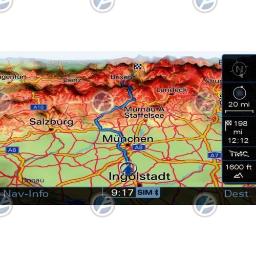 Genuine Audi OEM Retrofit Kit - RMC SAT NAV ACTIVATION & SD CARD MAPS - SUPPLY & FIT (MODELS WITH NAV PREP ONLY)