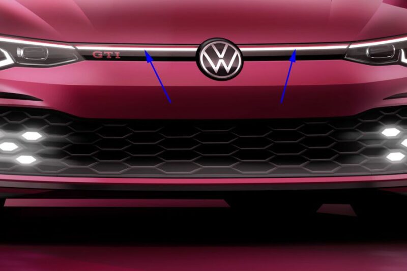 Golf 8 R Leds Genuine Volkswagen OEM Retrofit Kit – Front Grille LED Light – Golf 8 ...
