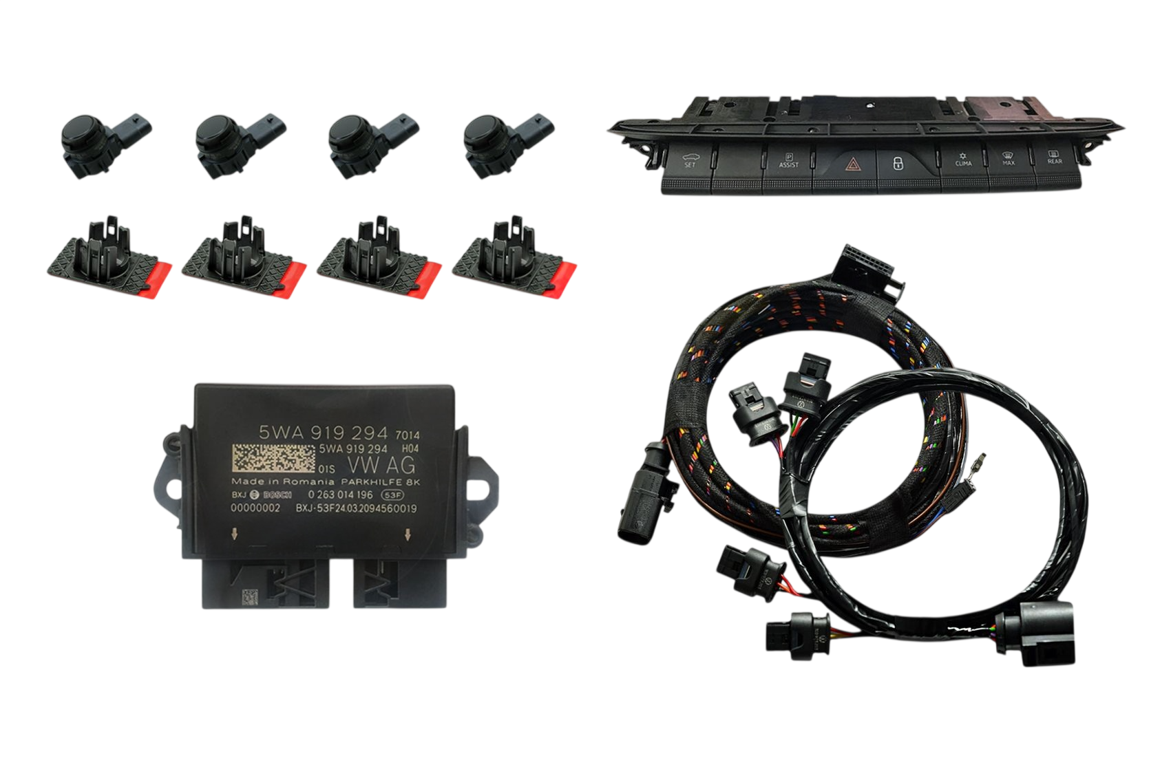 Genuine Skoda OEM Retrofit Kit - OPS Parking Sensors – Front Only – Octavia NX Lift