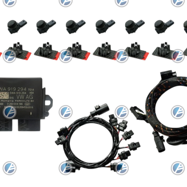 Genuine Volkswagen OEM Retrofit Kit - OPS Parking Sensors – Front + Rear – T7 ST