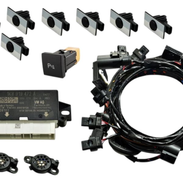 Genuine Volkswagen OEM Retrofit Kit - OPS Parking Sensors – Front + Rear – Touran 1T